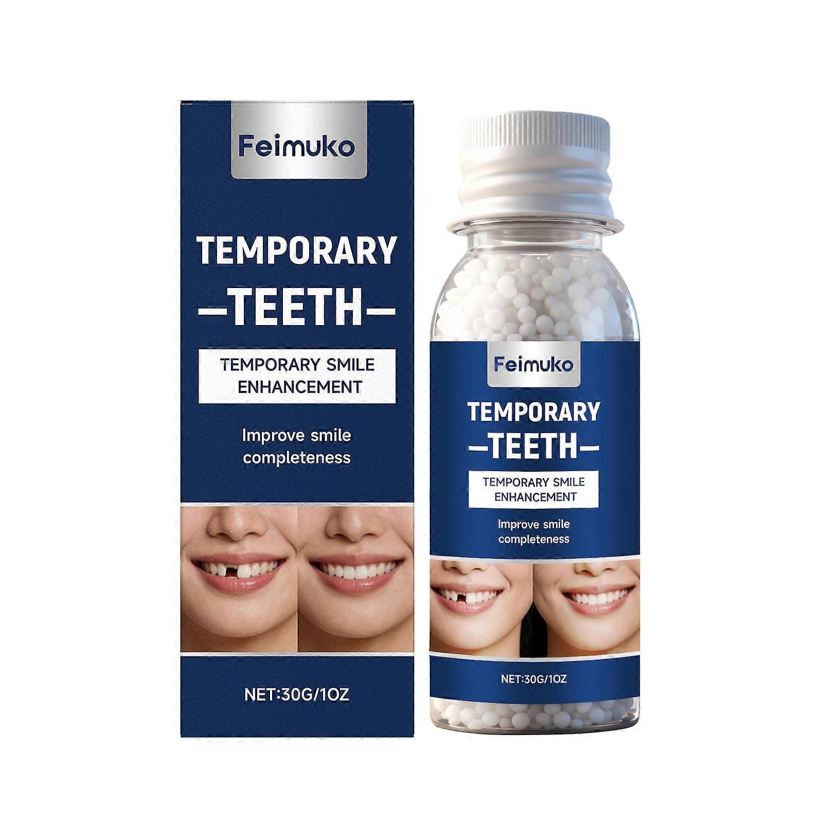 Feimuko Solid Tooth Gel Natural Appearance Fit Beautiful Modified Teeth Daily Convenient Solid Tooth Gel