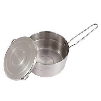 Lightweight Stainless Steel Camping Pot with Lid RustResistant Foldable Outdoor Cookware