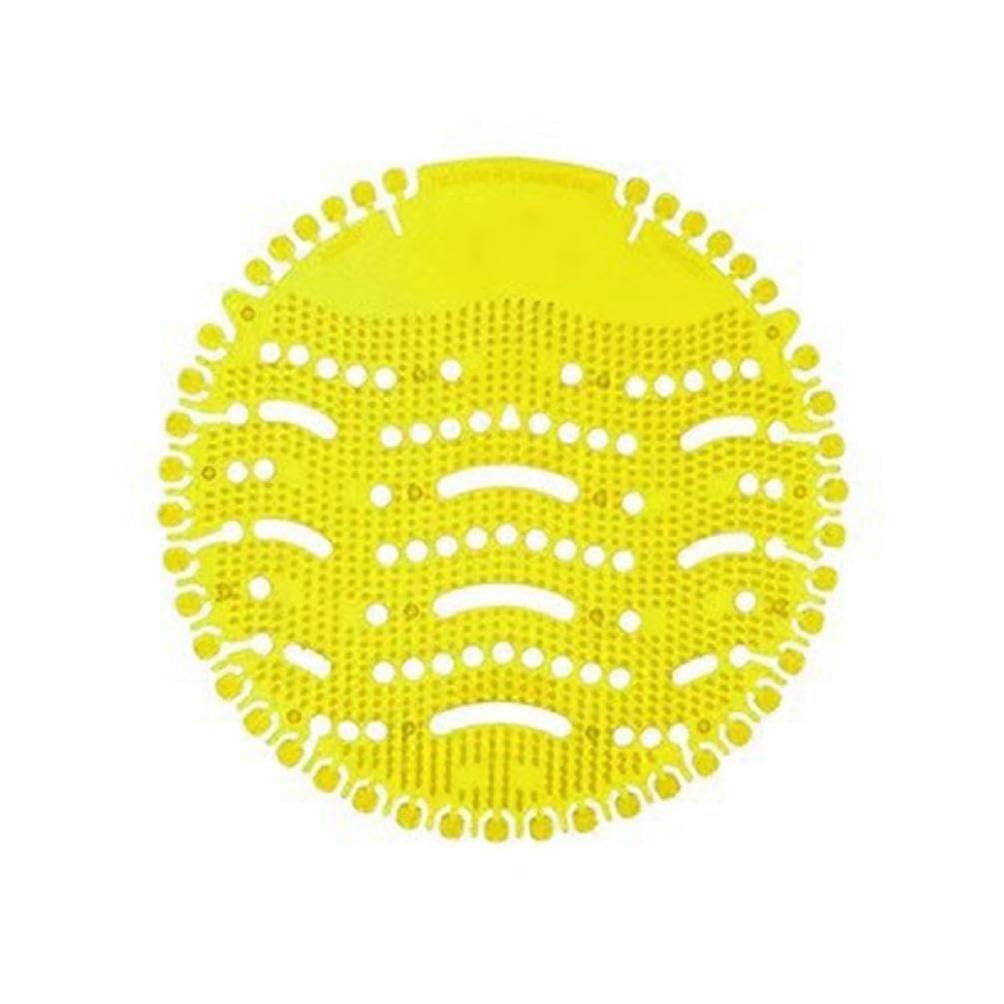Bright Yellow Urinal Screen Toilet Deodorizer Pad for Restroom Odor Control and Quick Identification