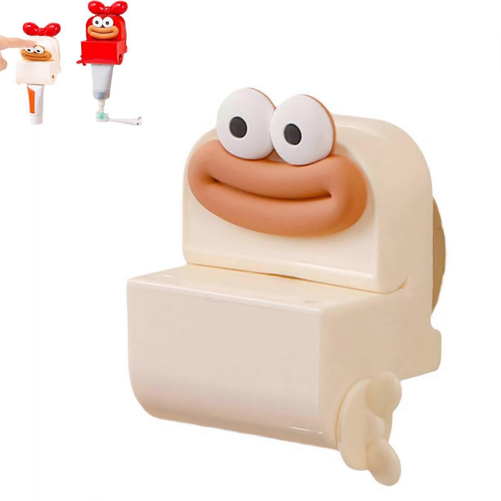 Toothpaste Squeezer Roller with Suction Cup, Wall Mounted Tube Holder for Bathroom and Cosmetics