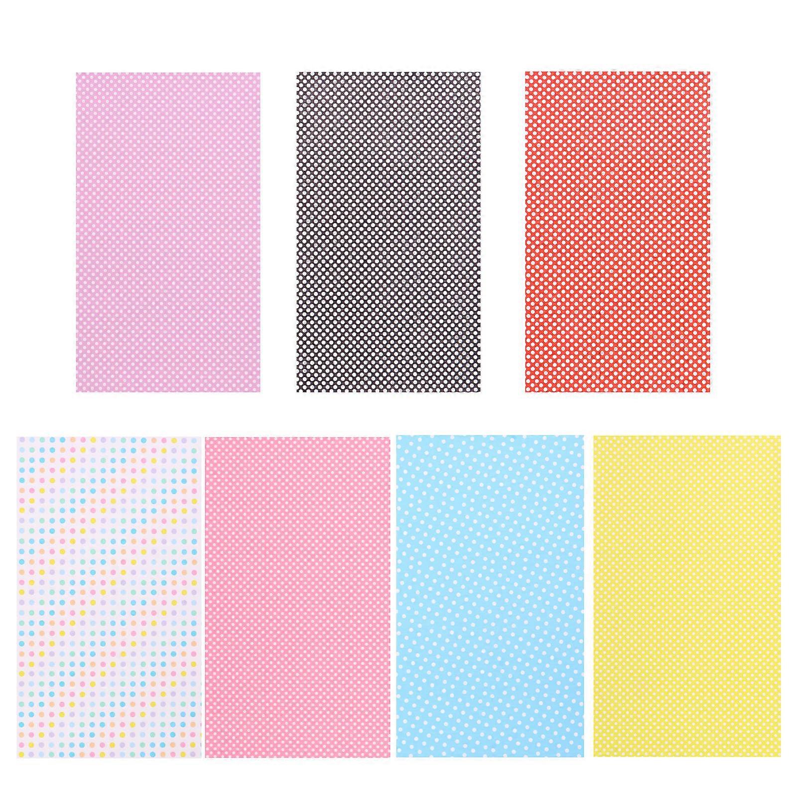 Rainbow Dot Sheet for DIY Crafts 9Pcs Durable Printed Fabric