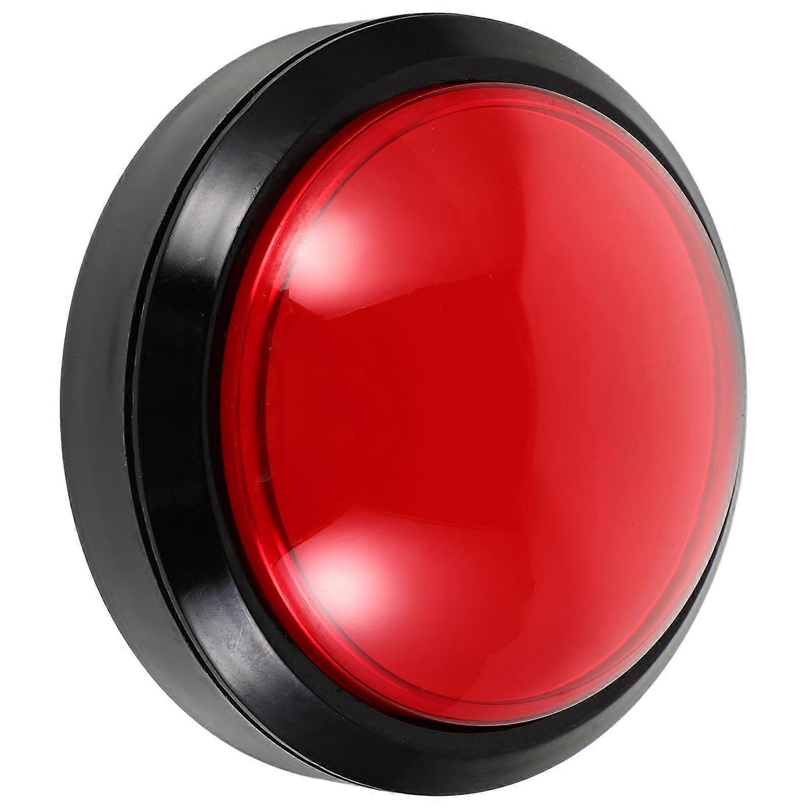 Red Dome Shaped Illuminated Push Buttons with Microswitch for Game Machines 3Pcs