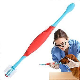 Dog Toothbrush with 360° DoubleHead Cleaning and Gentle Gum Protection for Pet Dental Care