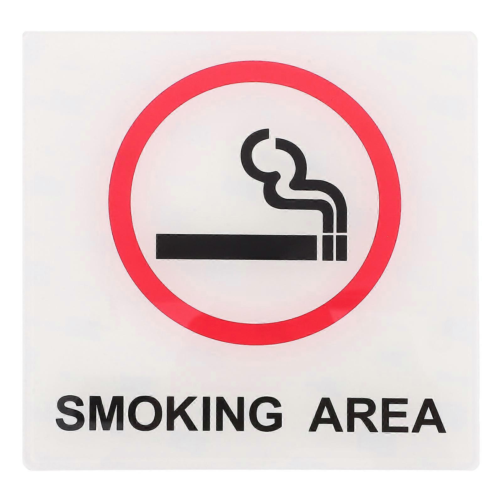 Office Smoking Area Sign Acrylic Display for Restaurant