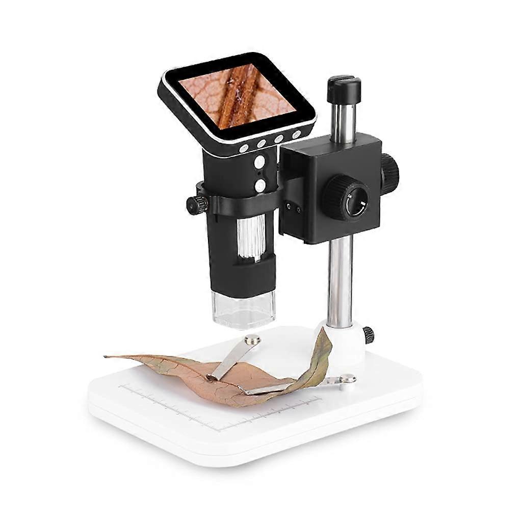 2.5 Inch LCD Digital Microscope 500X with 8 LED Lights, Adjustable Brightness and Stand