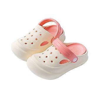 Børnetøfler – Havesko, Vandsko, Strand- og Indendørstøj med Svangstøtte, Lukket Tå, Pink, Størrelse 11-12 År