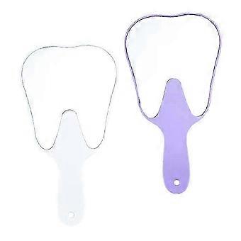 Handheld Mirror Tooth Shaped compatible Makeup 2Pcs Portable Cosmetic Mirrors