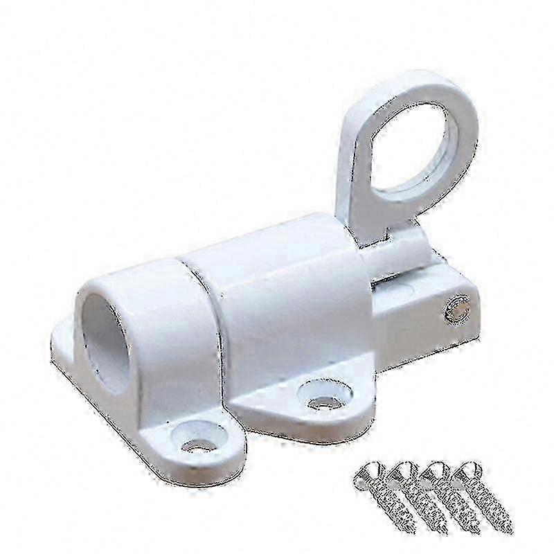 Spring-loaded latch for ceiling hatch attic door lock mechanism