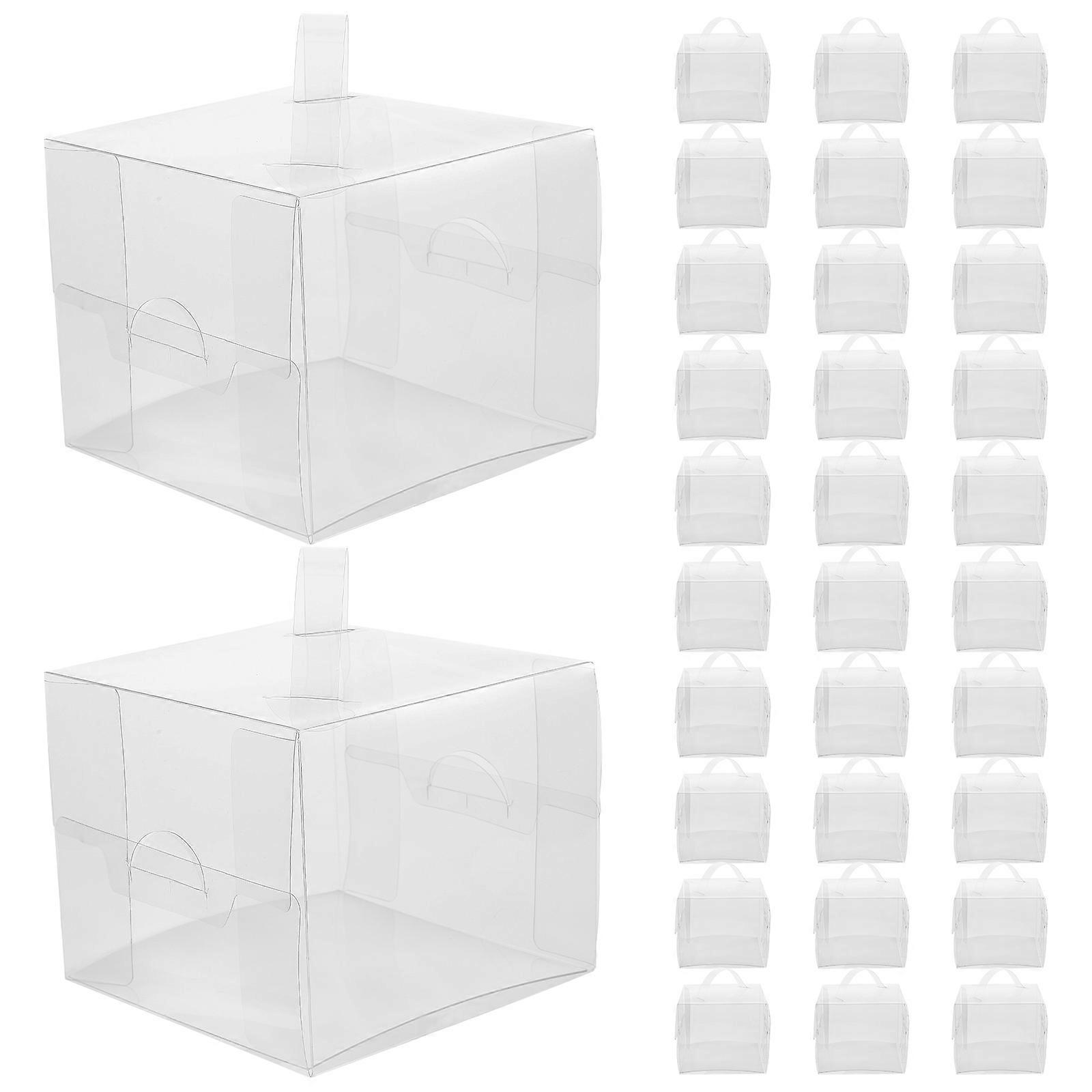 Cake Boxes with Handles Clear Cake Boxes for Storage 10Pcs Set
