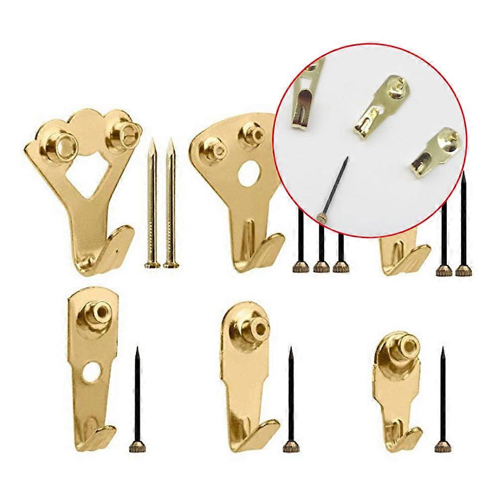 Wall Hook Alloy Hook for Hanging Use 84Pcs Golden Multi-Function