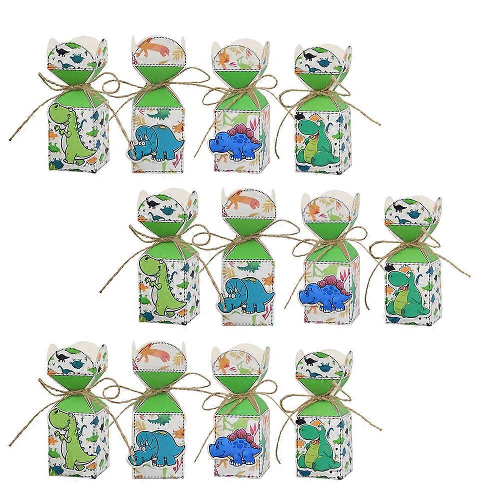 Dinosaur Candy Boxes Three-Dimensional Vase Candy Box for Party 12Pcs