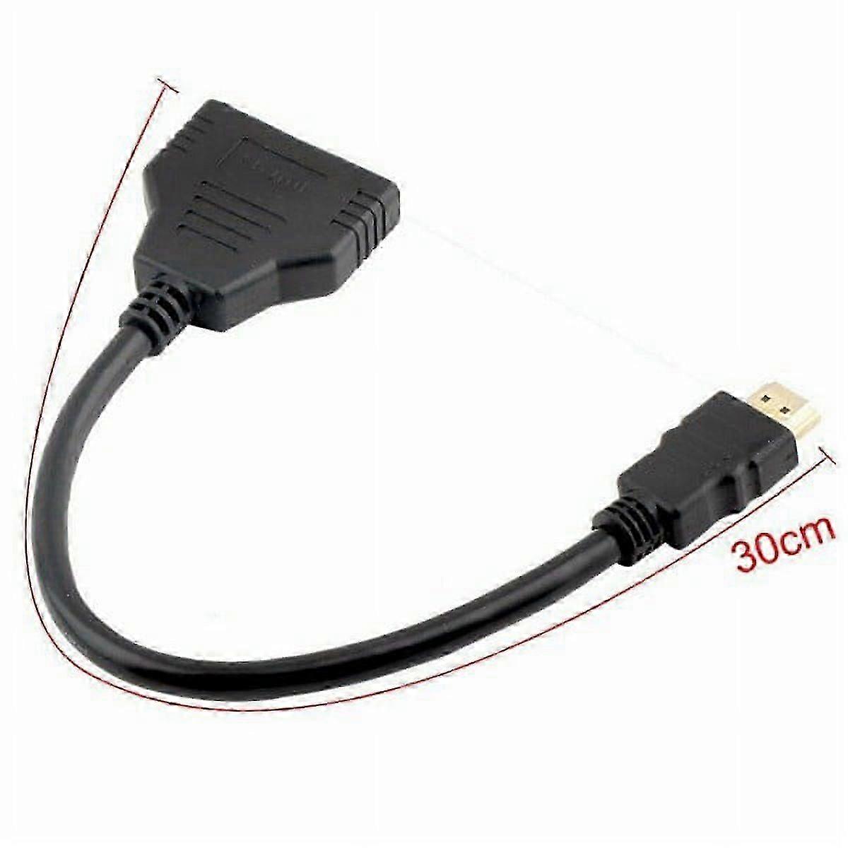 Prettyui HDMI Port One Pull Two Conversion Line Adapter 1080P