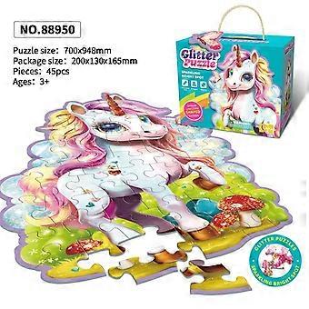 45 Piece Unicorn Floor Jigsaw Puzzles for 3 4 5 6 7 8 Year Olds, Unicorn Toys Gifts for Girls Age 3-8, Educational Games for Kids Children