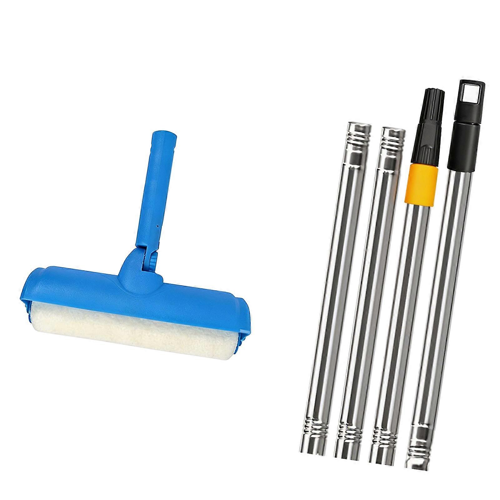 10Inch Ceiling Paint Roller No Drip Set Paint Roller Extension Poles Splashes Guard For Ceiling And Wall Applications Multicolor