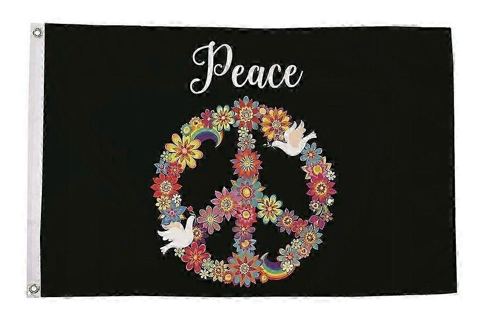 FRIEDENSBLUMEN Hippie-CND-FLAGGE