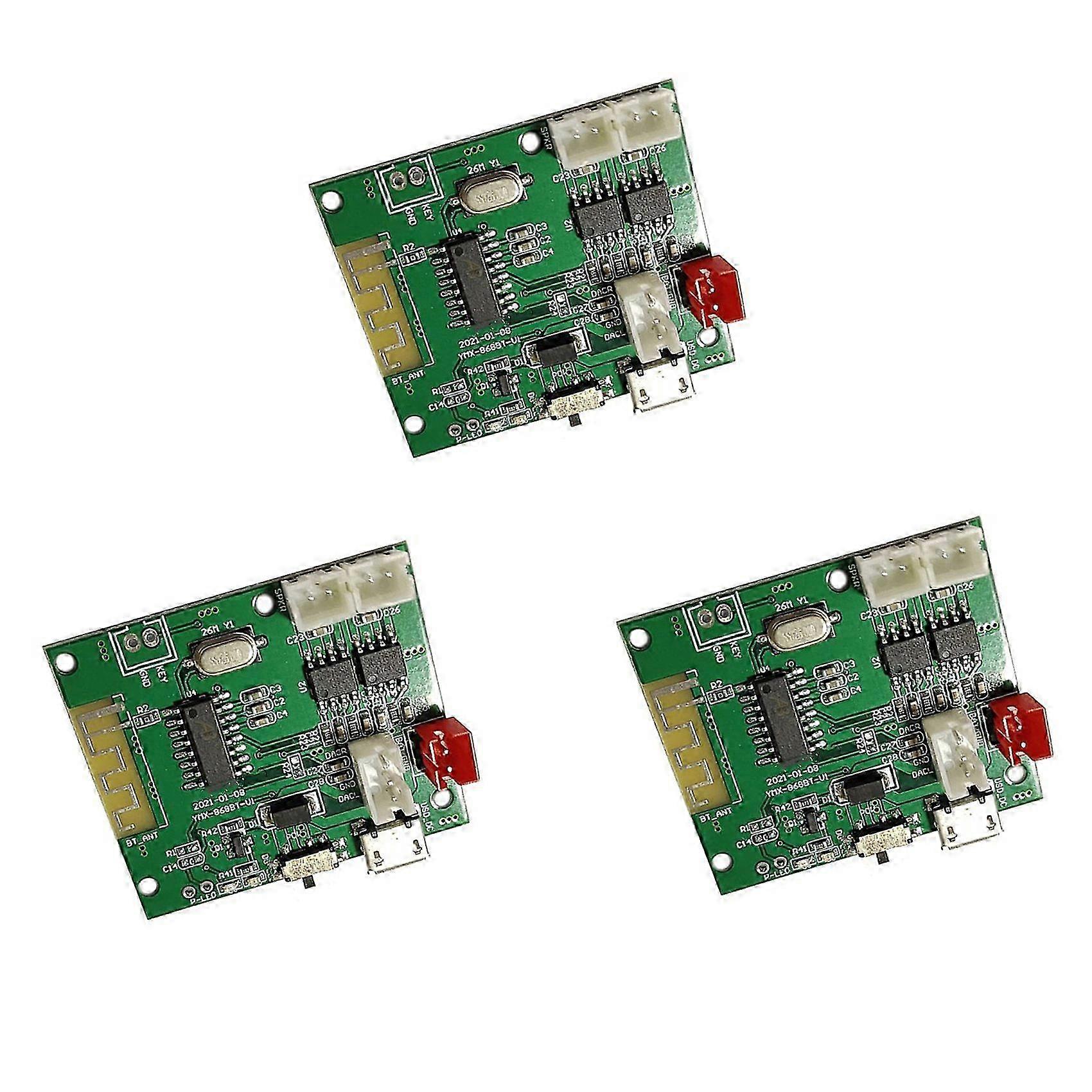 3X BT5.2 Wireless Module Power Amplifier Pcba Module 2 X 5W Audio Player Board