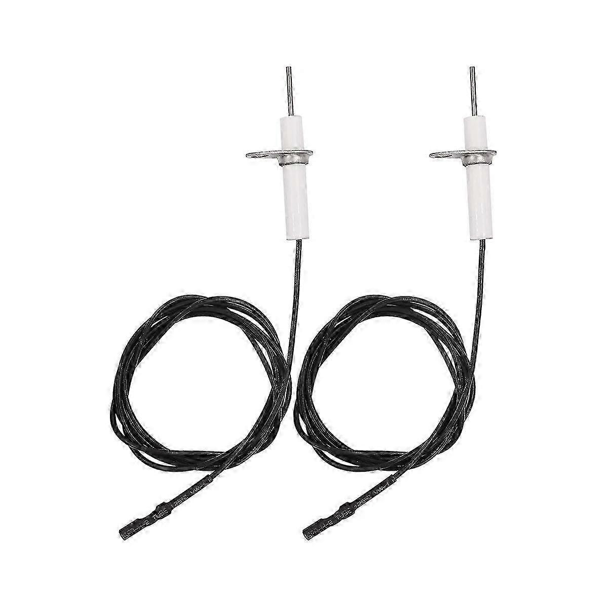 2Pc 38Inch Ignitor Wire & Ceramic Electrode Assembly,Ignition Electrode Can DIY Bending for Ceramic