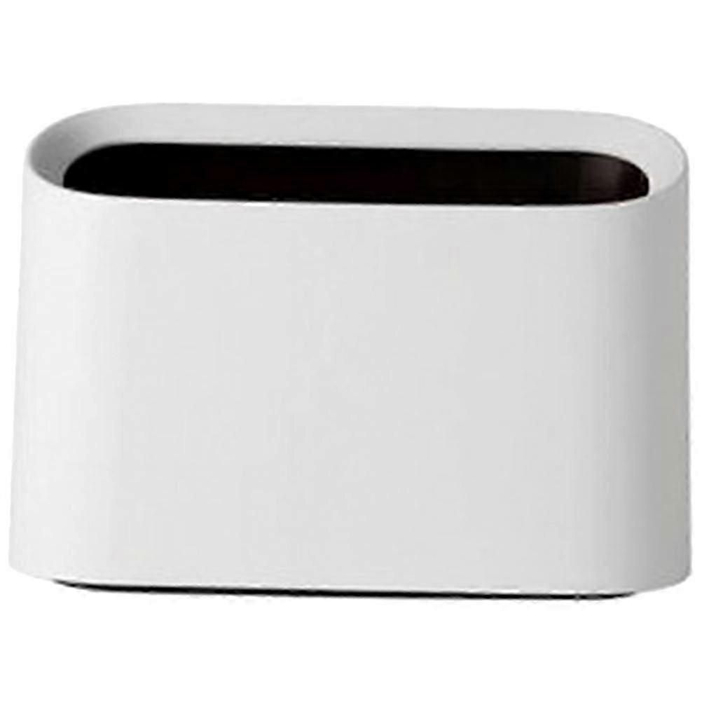 Desktop Trash Can White PP for Storage with Large Opening