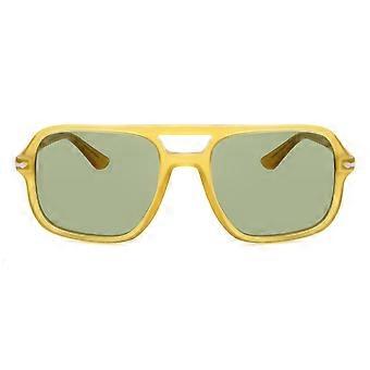 Persol PO3328S 204/4E Full Rim Frosted Honey Yellow Men Pilot Sunglasses UV2 Original