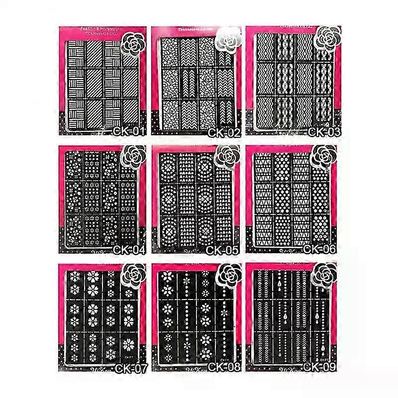 Nail Art Hollow Printing Sticker, Nail Template for Manicure, Easy to Use Nail Stencil (1 Piece)