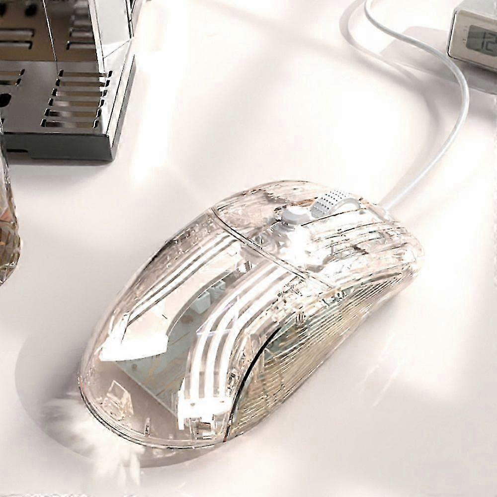 Ice Crystals Distinguished Bluetooth Mouse Transparent Wireless Mouse Advanced Mute