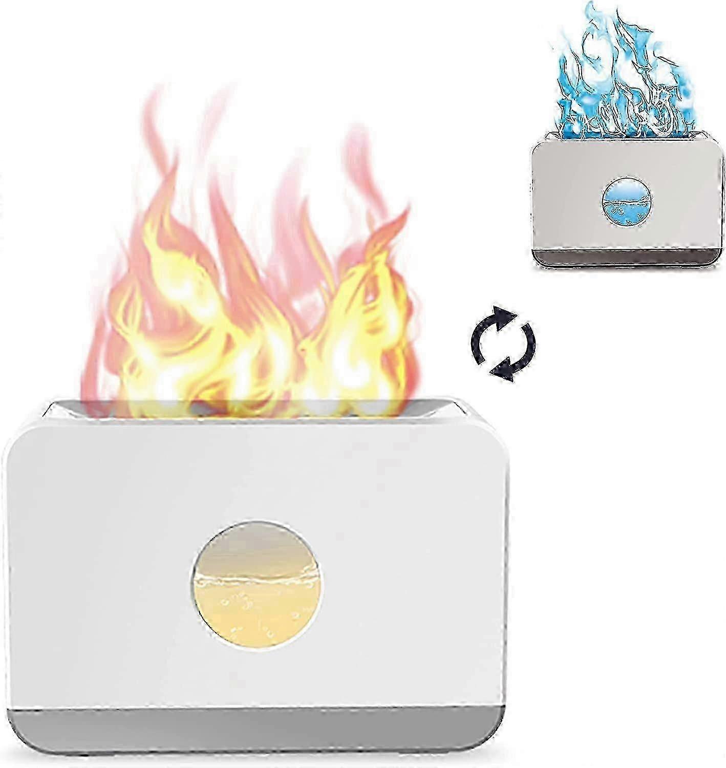Flame Effect Aroma Diffuser - Noiseless Essential Oil Humidifier with Remote