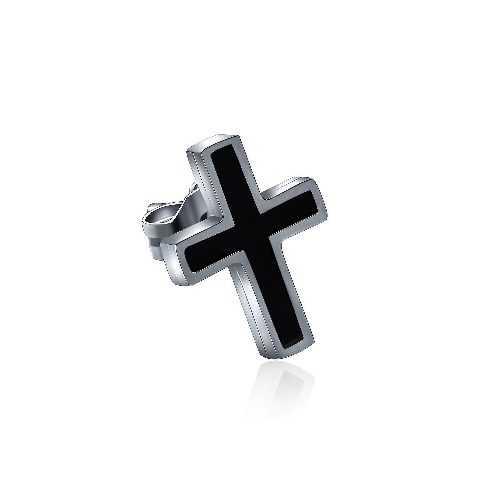 Cross earrings metal edge personal creative model