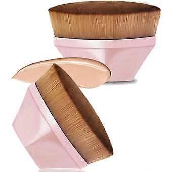 Foundationpinsel, Make-up-Pinsel mit Aufbewahrungsbox [Superweich] Multifunktionaler Foundationpinsel zum Verblenden von flüssiger, cremiger und Concealer-Foundation (Premium, Pink2)