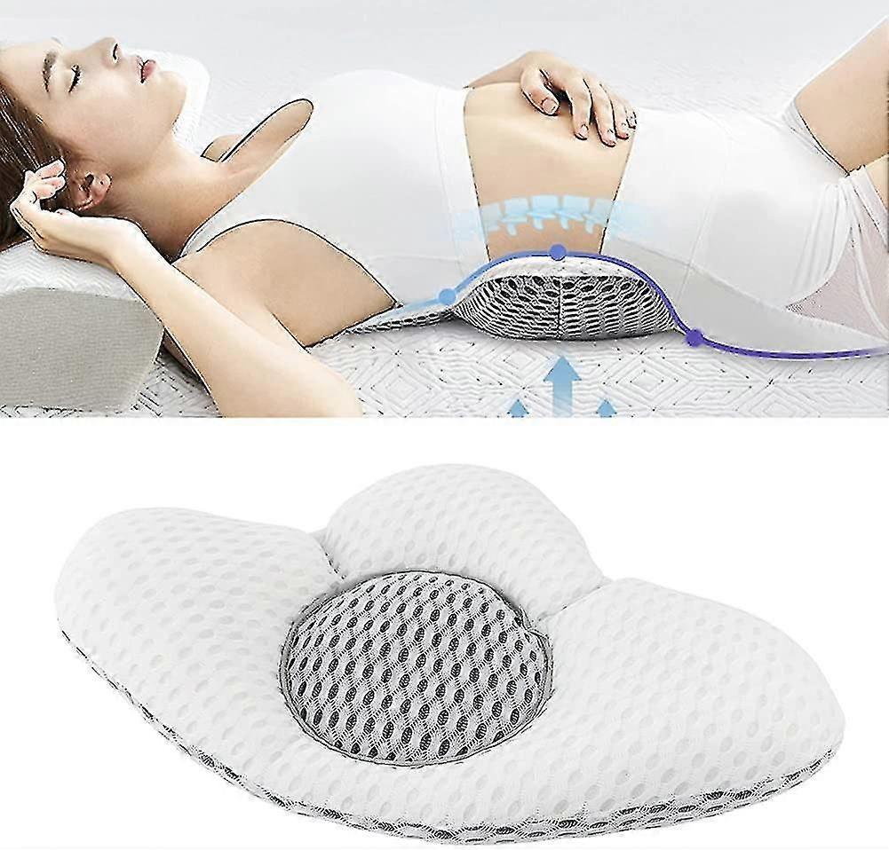 3d Lower Back Support Pillow Adjustable Height Back Cushion Waist Sciatic Lumbar