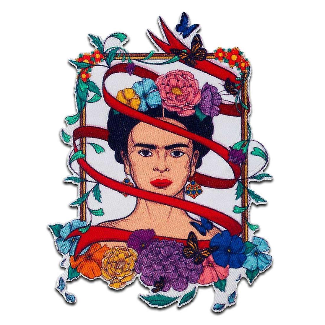 Frida Kahlo Framed Patch, Iron-on Transfer, Size: 9.5 x 7.2 cm