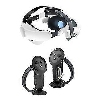 Handle Controller Protective Cover+Headband+ Battery Cover+ Lens Protective Cover Set compatible for Meta Quest 3 VR Accessories
