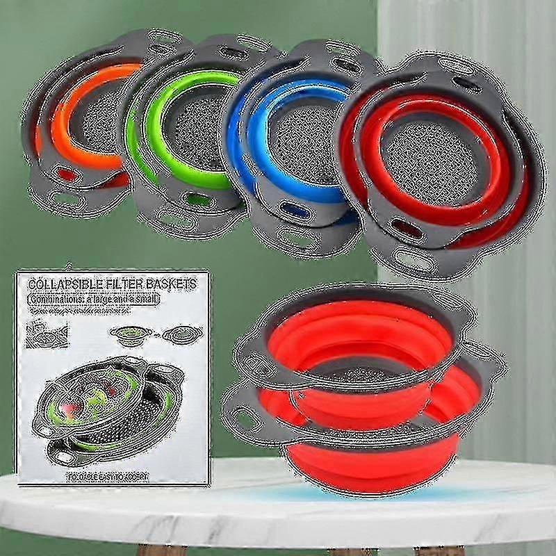 Dish Drainer Silicon Collapsible Basket Kitchen Fruit Vegetable