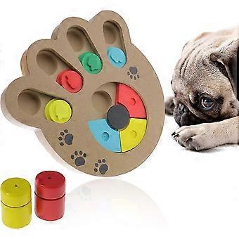 Create idea Interactive Toys compatible with Dog Cat Pets Bowls IQ Training Puzzle Platcompatible withm Interactive Dispensing Game Food Bowl, Wood