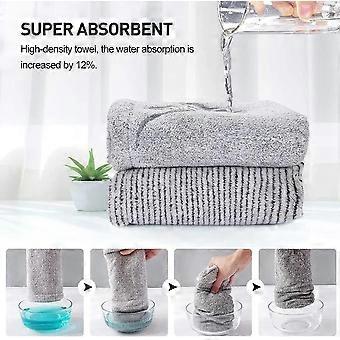 Droogkapjes van 2 stuks, microvezel handdoekwikkels voor dames, superabsorberende drooghanddoek met knoopsluiting, sneldrogende badmuts voor het haar.