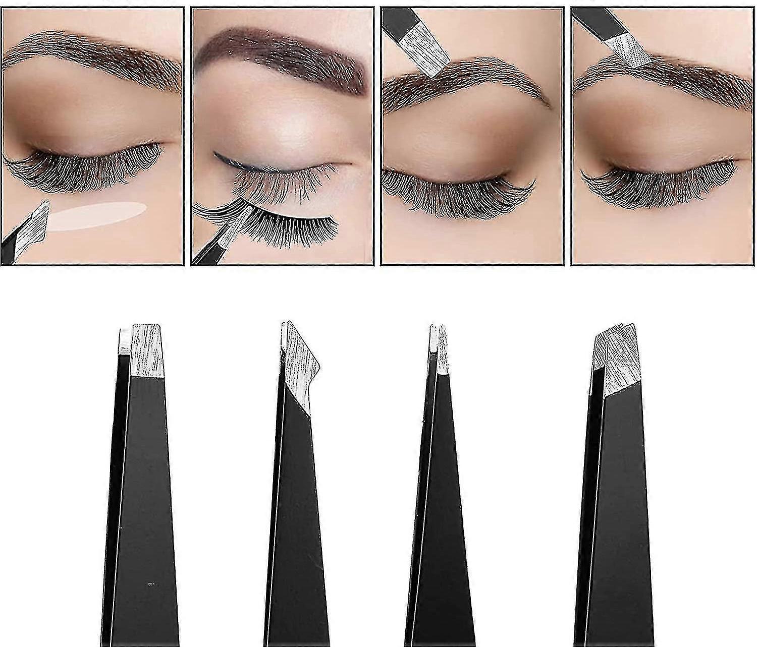 5 piece eyebrow tweezers professional set