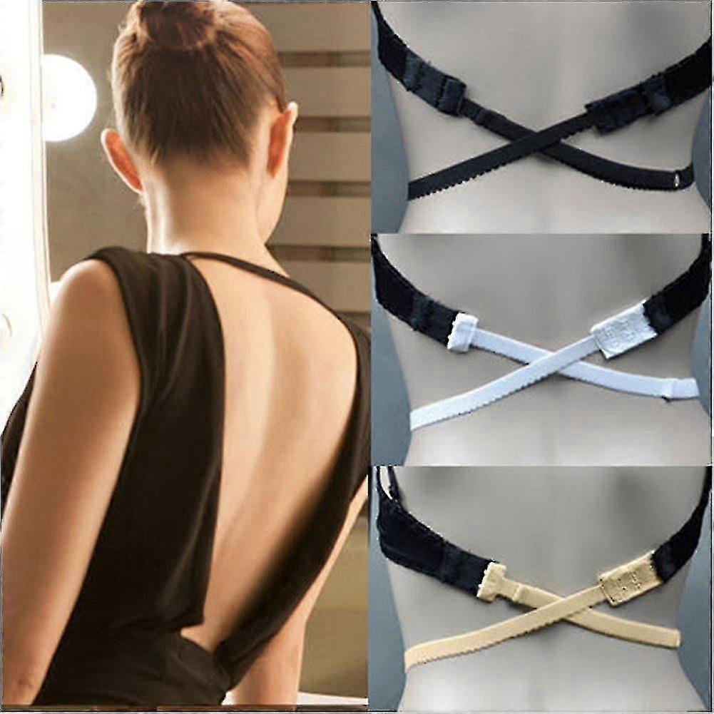 3pcs Fully Adjustable Low Back Bra Strap Adapter, Backless Extender Hook Converter