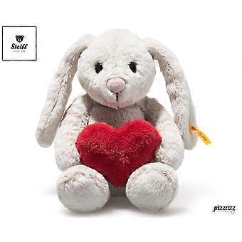 Stieff Hoppie Bunny Spielzeug Graues Herzchen Kaninchen Weiches Plüschtier 16cm 081125