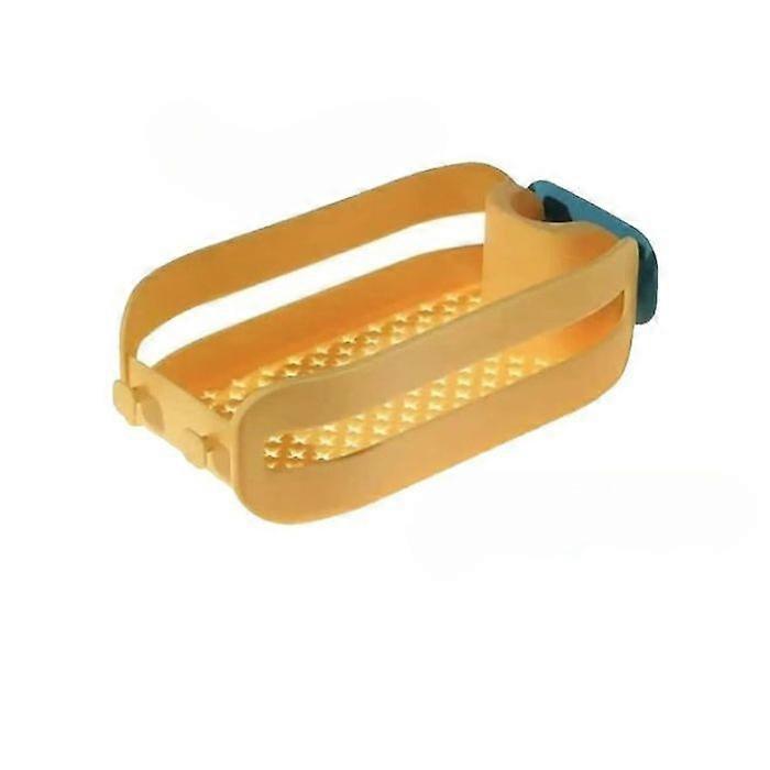 Plastic Sink Holder Corner Storage Drain Rack - Yellow