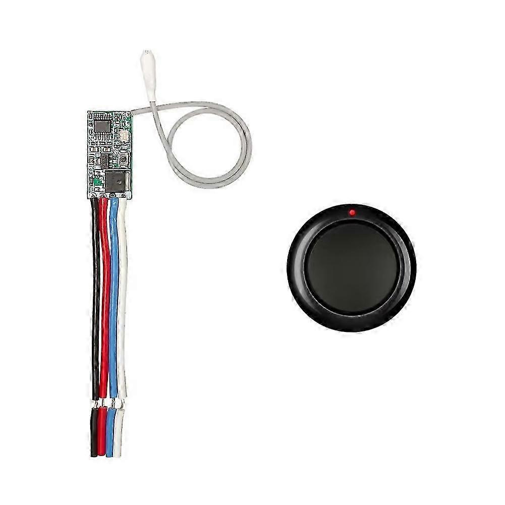 433MHz RF Remote Control Switch, Wireless Mini Relay compatible withDC 3.6V-24V Devices Black