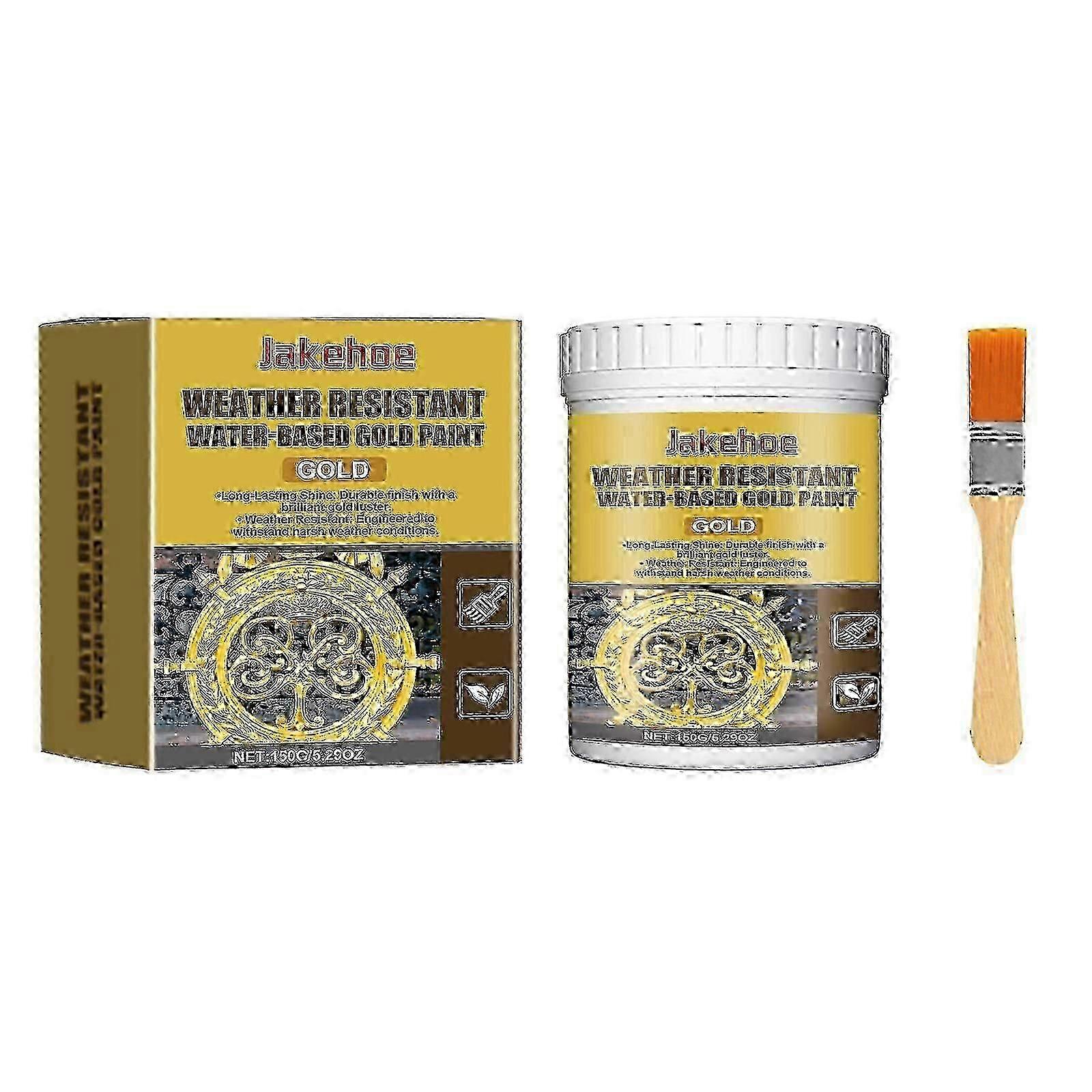 Weather-Resistant Water-Based Gold Paint