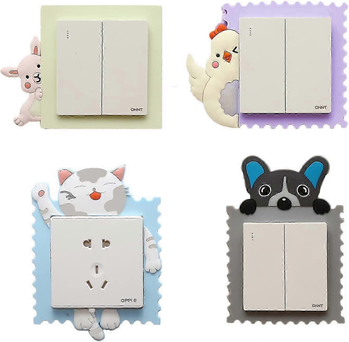 4PC Light Switches Sticker, Removable Water