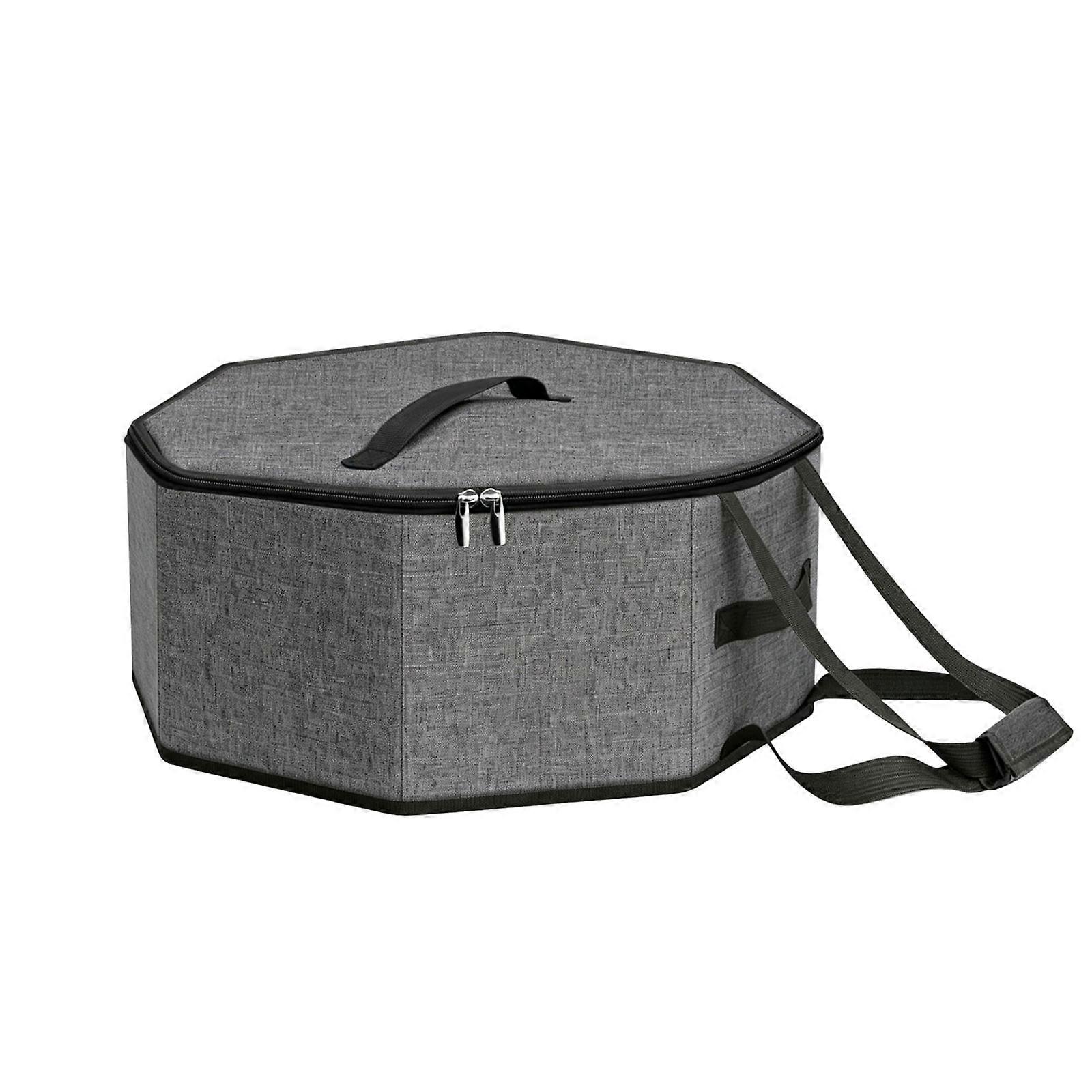 Octagonal Hat Box Hinged Lid Octagonal Hat Carrier Textured Material