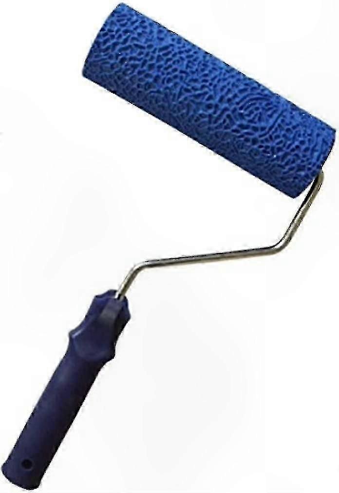 7 Inch Tree Bark Texture Paint Roller, Compatible with Craft Projects, Blue, 1pc
