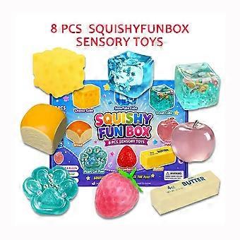 Squishy-Spielzeug aus TPR mit Maltosefüllung in zufälliger Farbe, langsam zurückfedernd, Stressabbau, sensorisches Fidget-Spielzeug zur Entspannung, Überraschungsbox-Geschenk