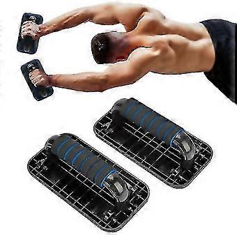 compatible with 1 Pair Fourwheel Abdomen Equipment Multifunctional Pushup Stand 1 Pair Fourwheel Pushup Stand