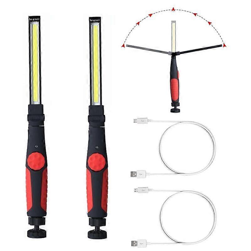 Rechargeable Magnetic COB Work Light, 360 Rotating, Adjustable Brightness