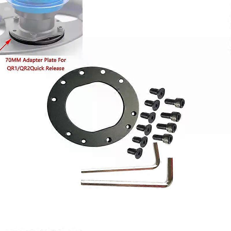 Metal Quick Release Steering Wheel Quick Release Replacement and70mm6Bolt PatternFor FANATEC QR1Wheel-Side Racing Game Simulator