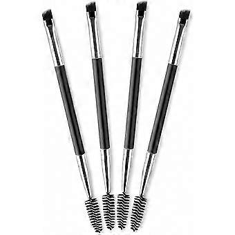 Eye brow Brush - 3 PCS Angled Eyebrow Brush and Spoolie Brush, Eyelash Comb Eyebrow Brush Tool, 2 in 1 Mini Eyelash Brush for Eye Shadow Eyebrow