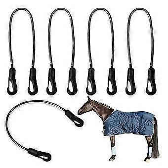 Lot de 5 sangles élastiques réglables pour couverture de cheval, faciles à retirer et à remplacer, pour les jambes de la couverture.
