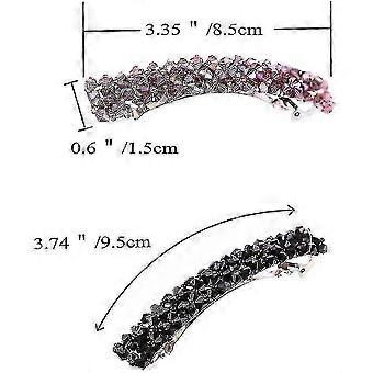 7 Pcs Hair Barrettes Crystal Rhinestone Hair Pins Hair Clips French Clip Clasp
